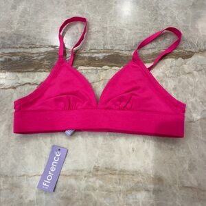 NWT- Florence by Mills Softie Cotton Triangle Bralette – Fuchsia Purple – XS
